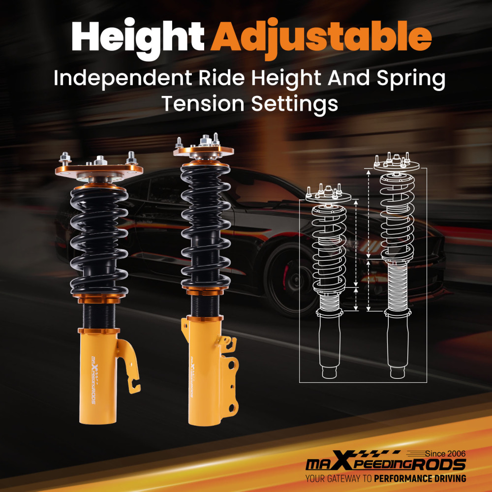 Racing Coilovers Kits compatible for Toyota Celica compatible for FWD 90 91 92 93 Adj. Height Shock Struts Lowering Kit