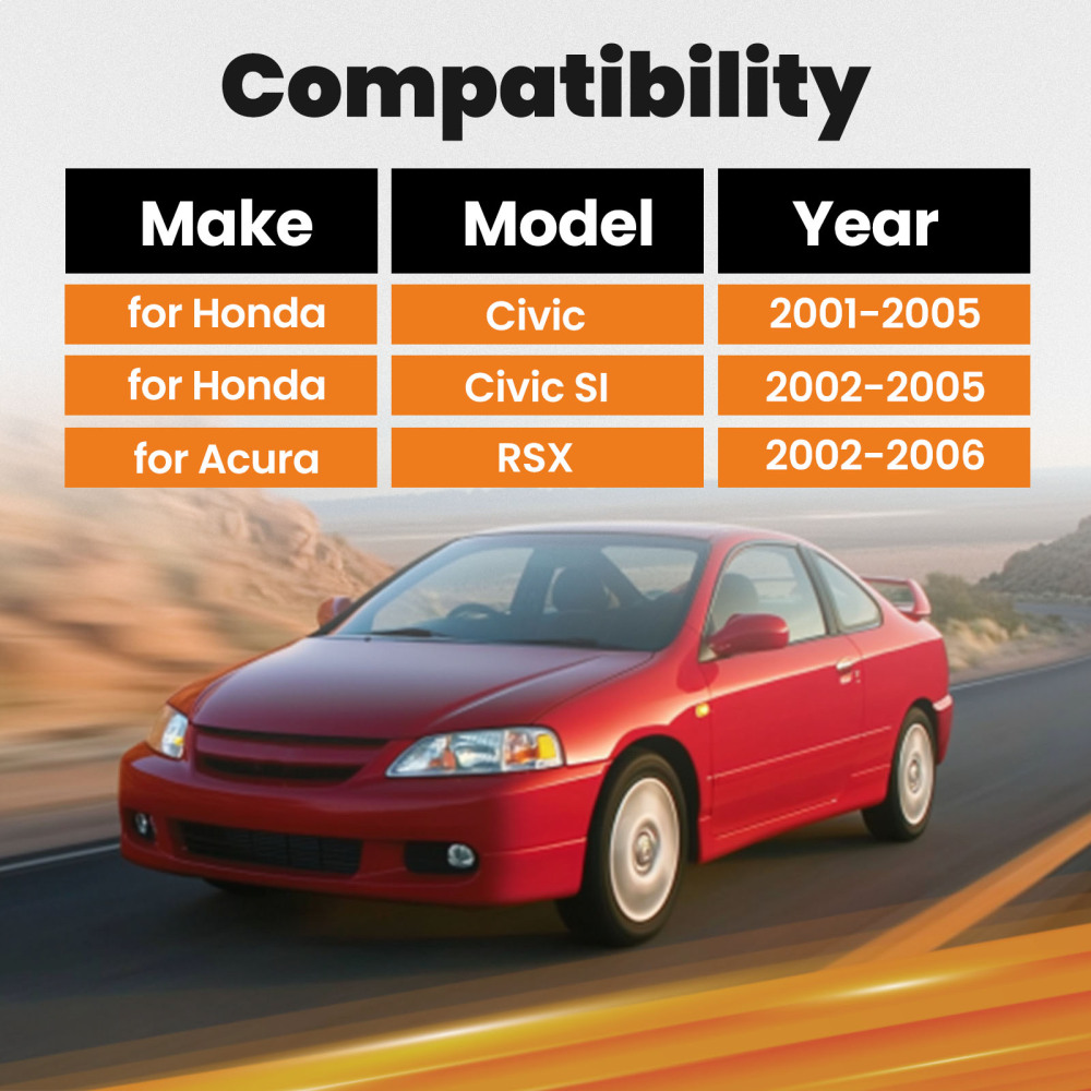 24 Way Damper CoiloversRear Control Camber Arms Kit compatible for Honda Civic 2001-2005