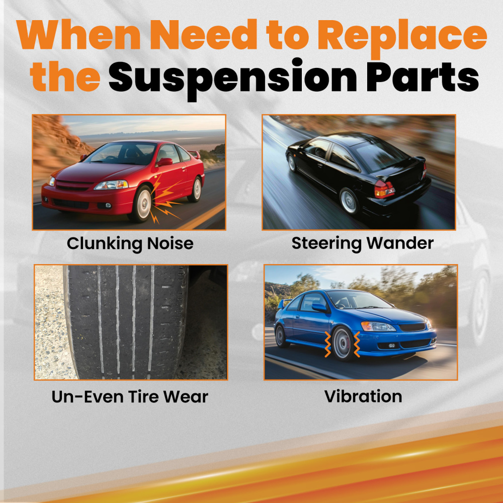 24 Way Damper CoiloversRear Control Camber Arms Kit compatible for Honda Civic 2001-2005