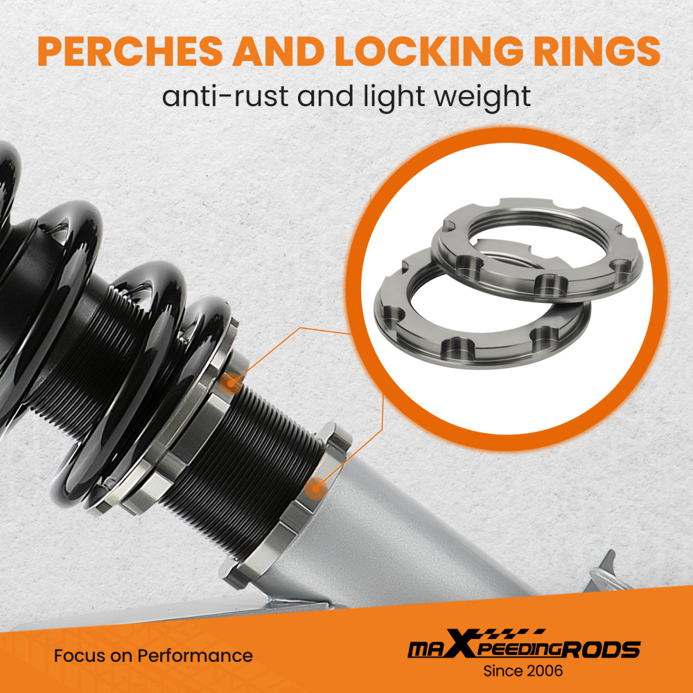 24 Way Damper CoiloversRear Control Camber Arms Kit compatible for Honda Civic 2001-2005