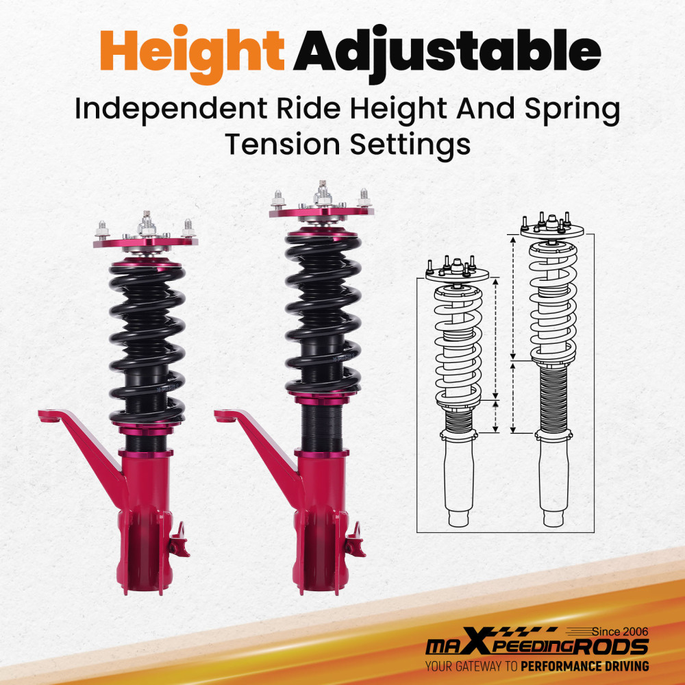 Full Coilovers Assembly Kit compatible for Honda Civic ES, ET 01-05 Coilover Shocks Struts