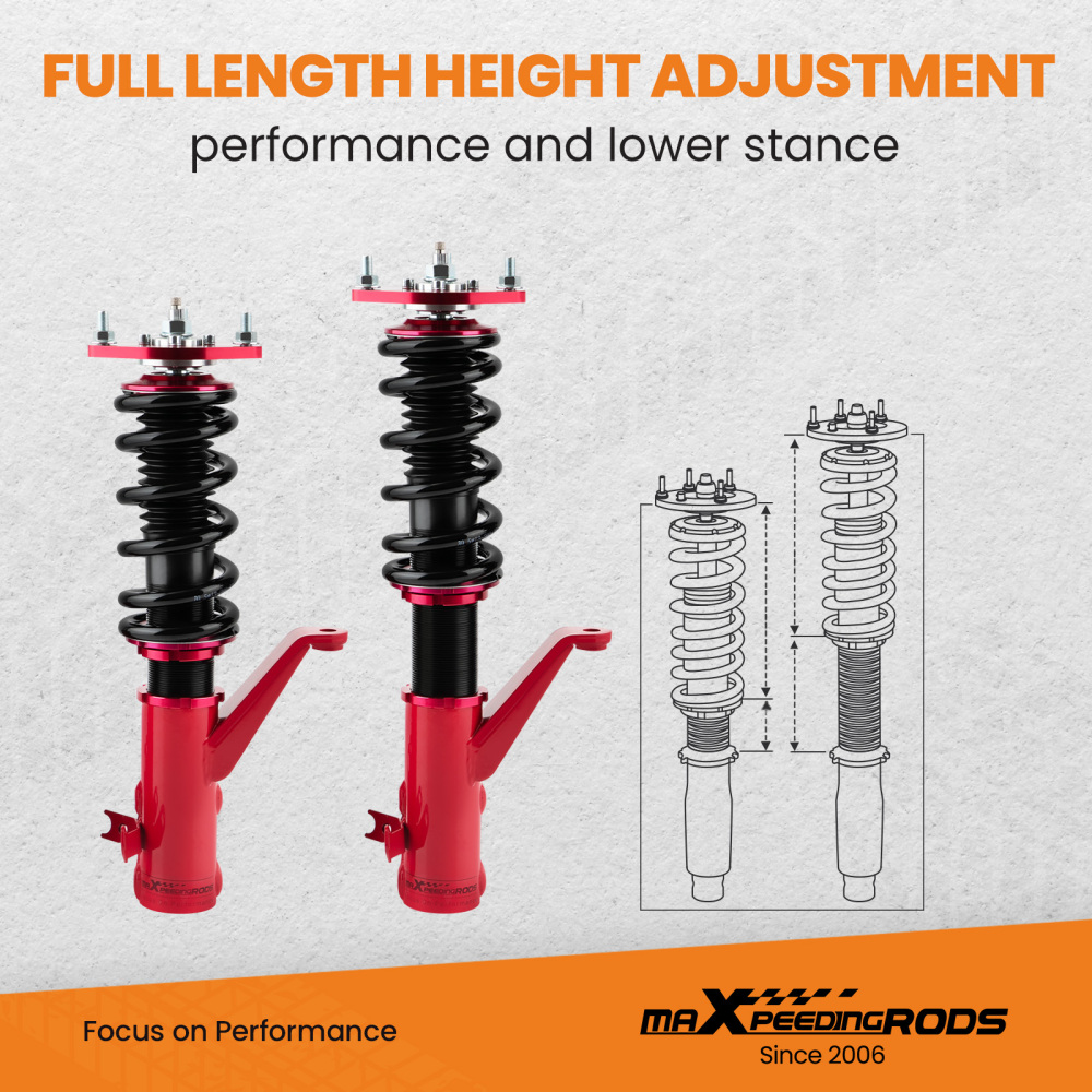 Full Coilovers Assembly Kit compatible for Honda Civic ES, ET 01-05 Coilover Shocks Struts