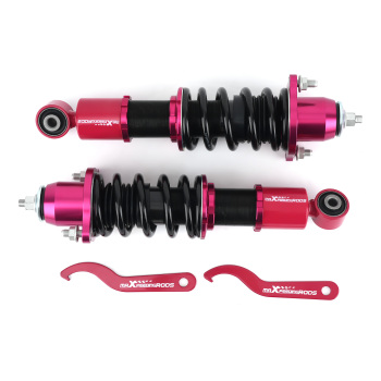 Compatible for Honda Civic 2001 2002 2003 2004 2005 Adjustbale Height Shock Strut Red Coilovers lowering kit