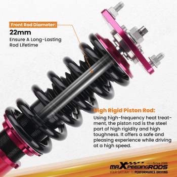 Amortiguadores traseros ajustables con resortes 01-2005 compatible para Honda Civic (EM2)