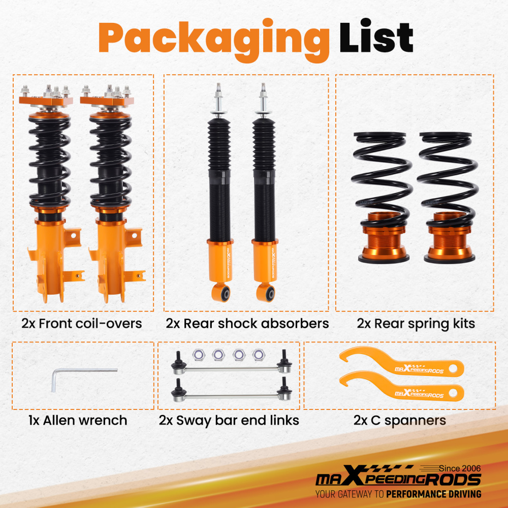 Coilover Shock+Spring+Camber 24 way compatible for Honda Civic 12-15 Si 12-13