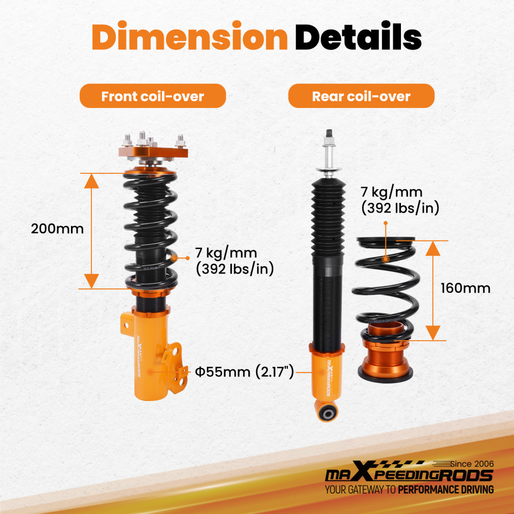 New Coilovers Kits compatible for Honda Civic 2012-2015 Si 2012-2013