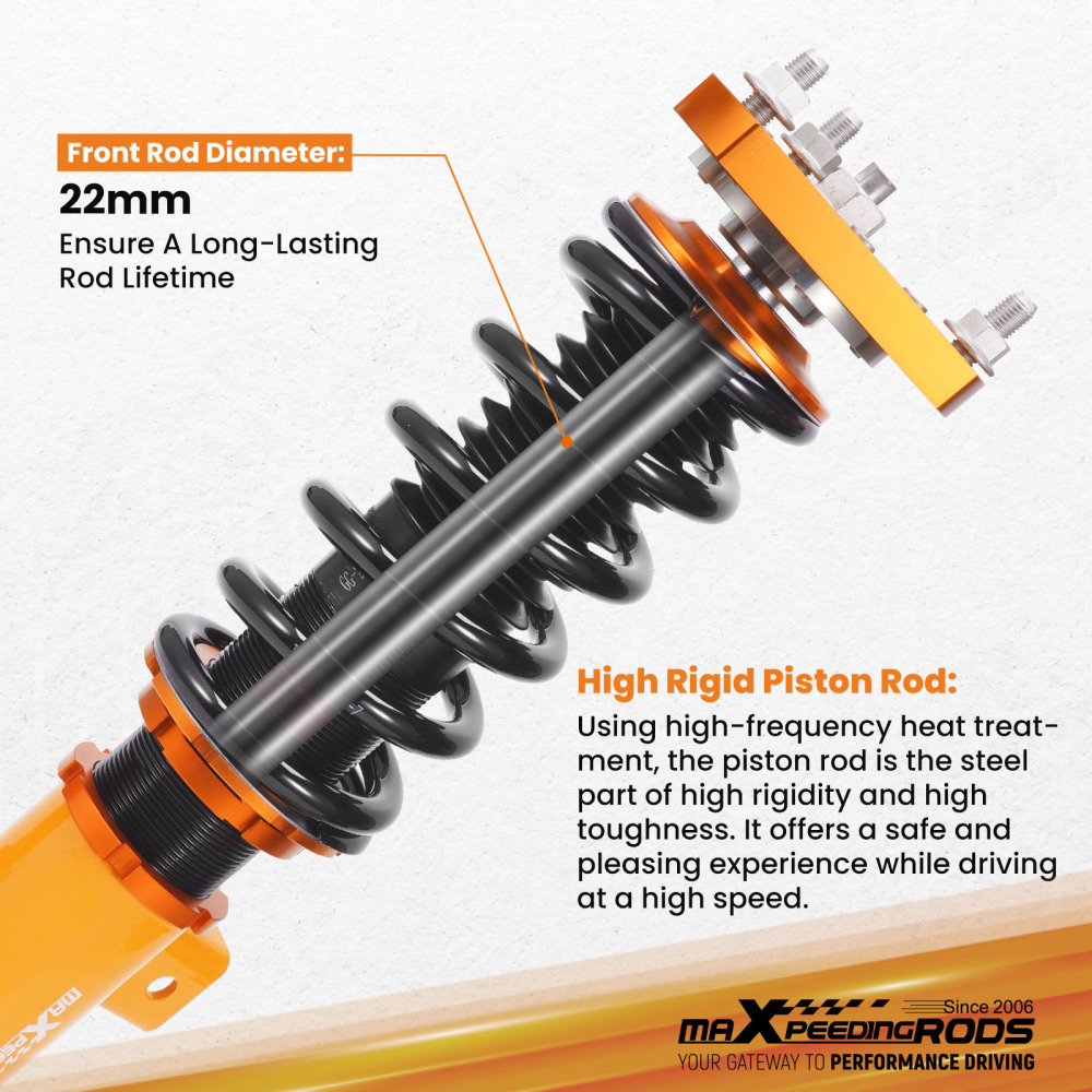 Compatible for Honda Civic 2012-2015 Si 2012-2016 Only Adj Height Shocks New Coilovers Kits Lowering Kit