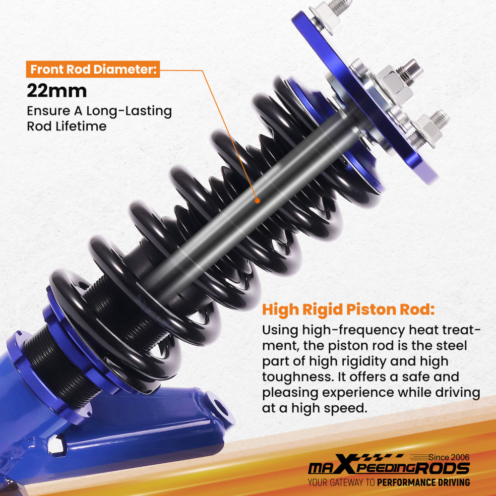 Street Coilover System compatible for Honda Civic DX EX GX HX LX Si 01-05 Aluminum