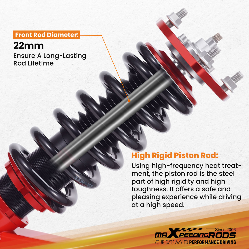 24 Ways DamperHeight Adjustment Coilover compatible for Honda Civic Coupe 01-05