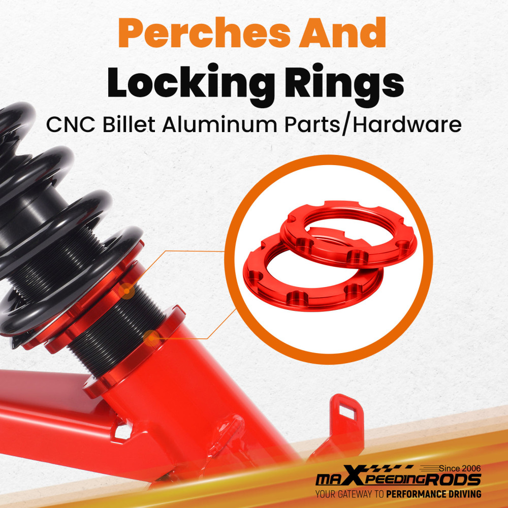 2002 compatible for Honda Civic 2001 2003 2004 2005 Adjustbale Height Shock Strut Red Coilovers