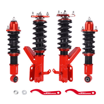 2002 compatible for Honda Civic 2001 2003 2004 2005 Adjustbale Height Shock Strut Red Coilovers