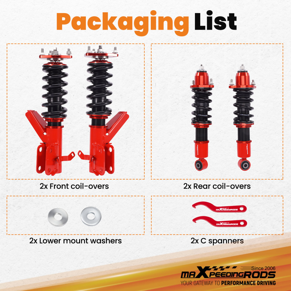 Ammortizzatori Regolabile in altezza compatibile per Honda CivicEM Lowering Kit