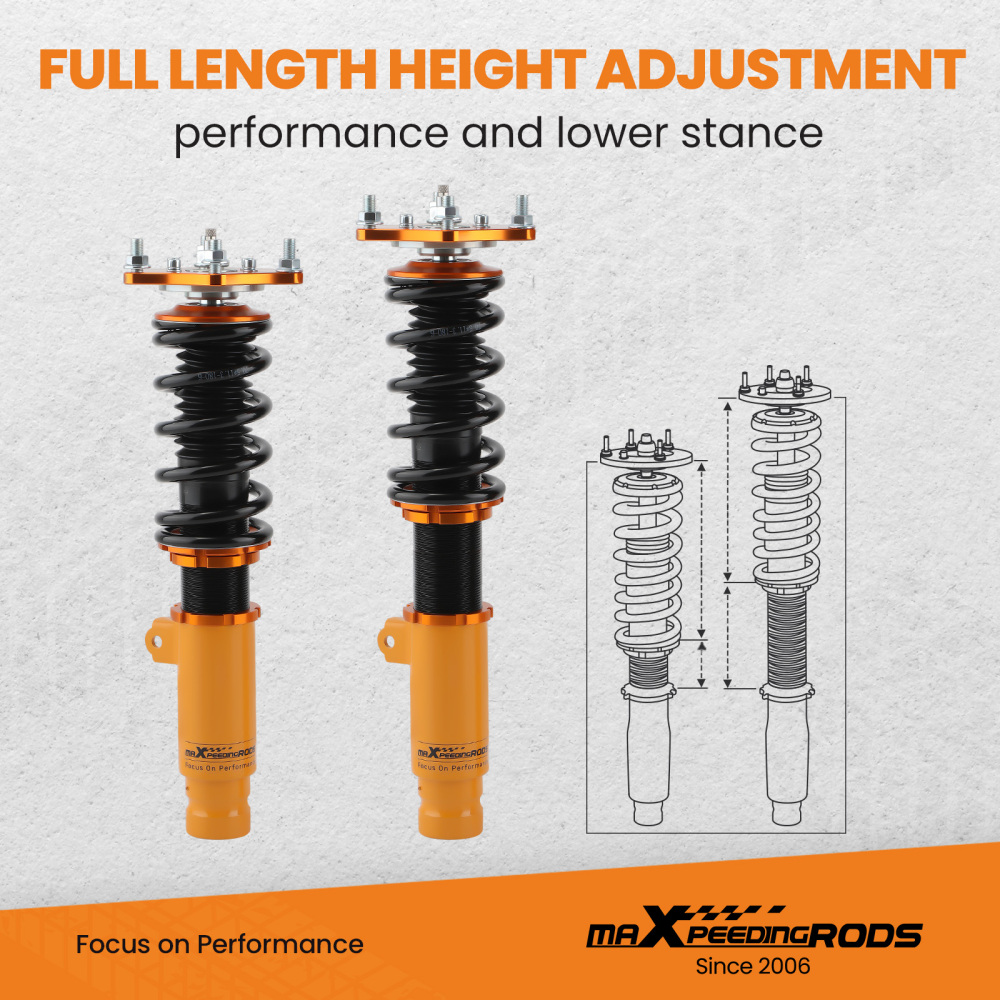 MaXpeedingrods Adjustable CoiloverCamber Arms compatible for Honda Civic Hatchback 16-21