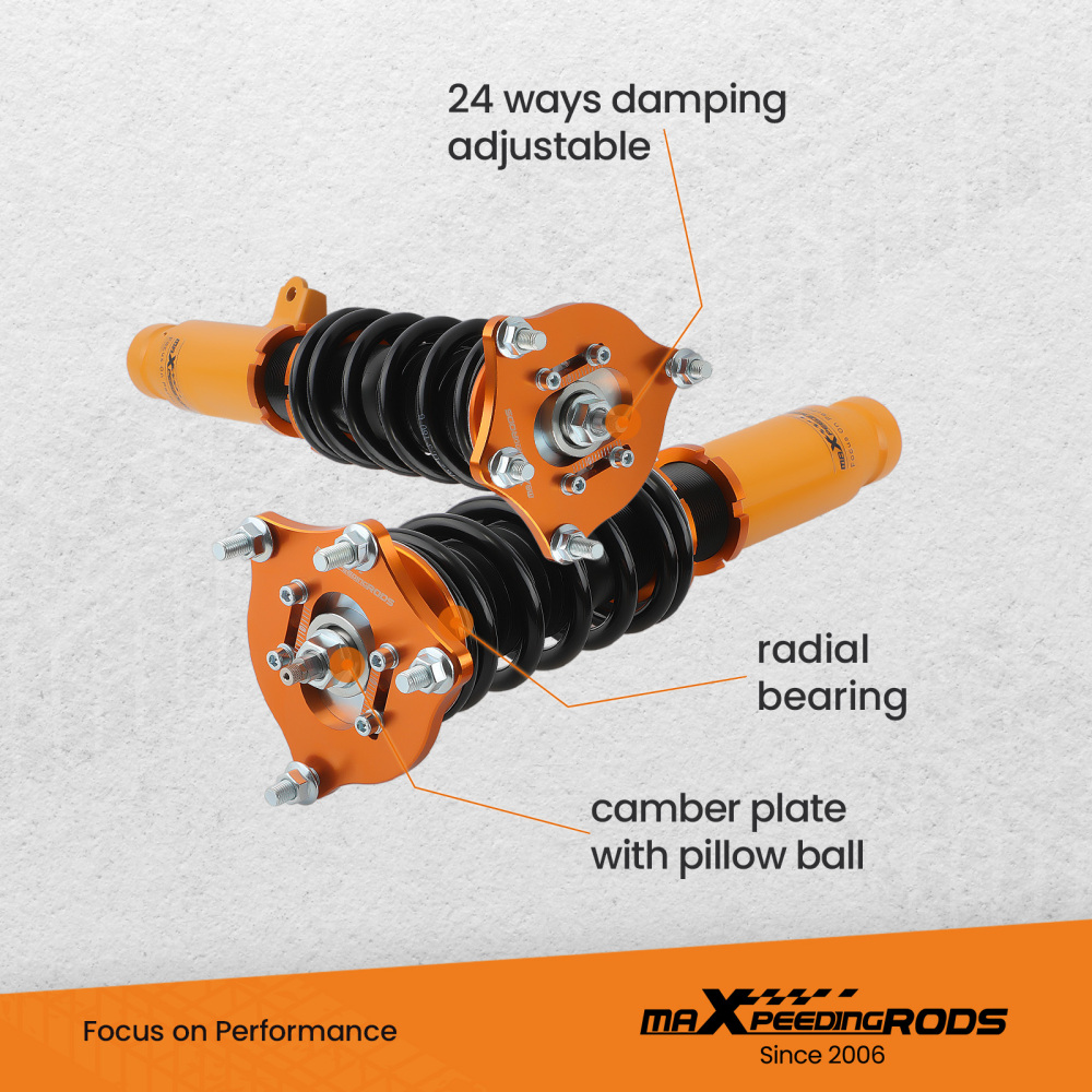 MaXpeedingrods Adjustable CoiloverCamber Arms compatible for Honda Civic Hatchback 16-21