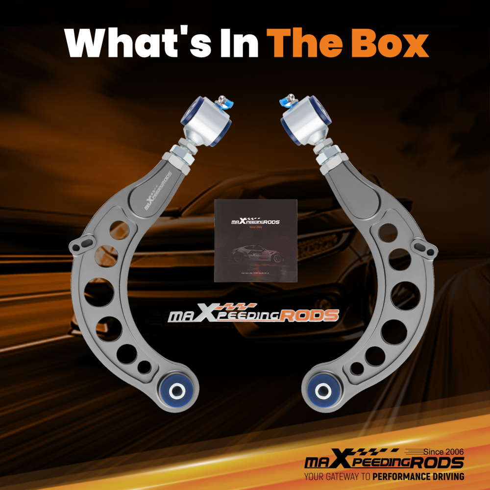 MaXpeedingrods Adjustable CoiloverCamber Arms compatible for Honda Civic Hatchback 16-21