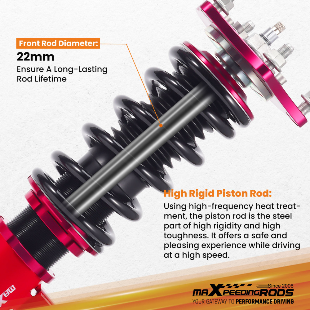 MaXpeedingrods Coilovers 24 Way Damper compatible for Honda Civic Hatchback 16-21 (52mm)