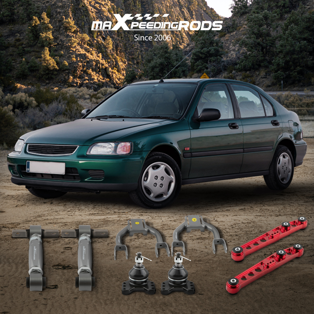 Coilovers + Lower Control Arm Front Upper Rear Camber Kit compatible for Honda Civic 92-95