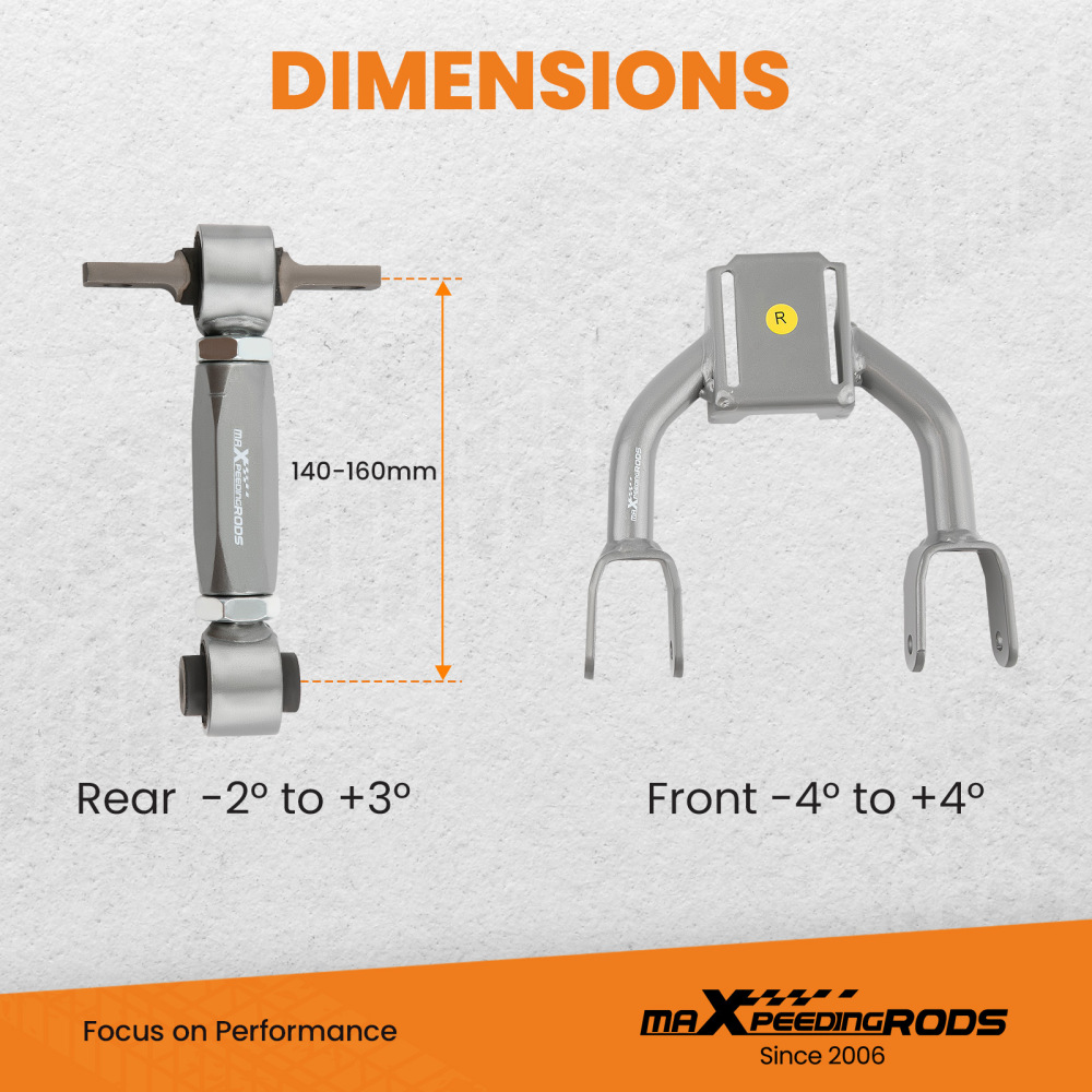 Coilovers + Lower Control Arm Front Upper Rear Camber Kit compatible for Honda Civic 92-95