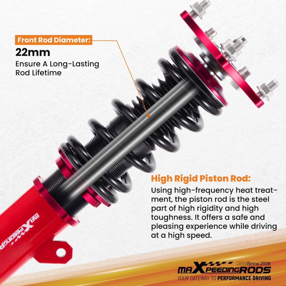 Coilovers Suspension Lowering Kit compatible for HONDA CIVIC 2DR 4DR NON-SI 16-21