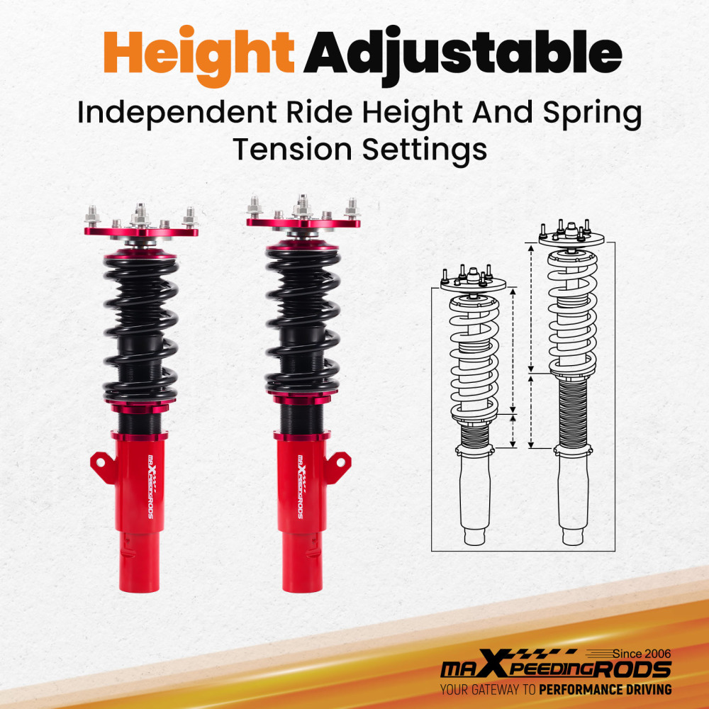 Coilovers Suspension Lowering Kit compatible for HONDA CIVIC 2DR 4DR NON-SI 16-21