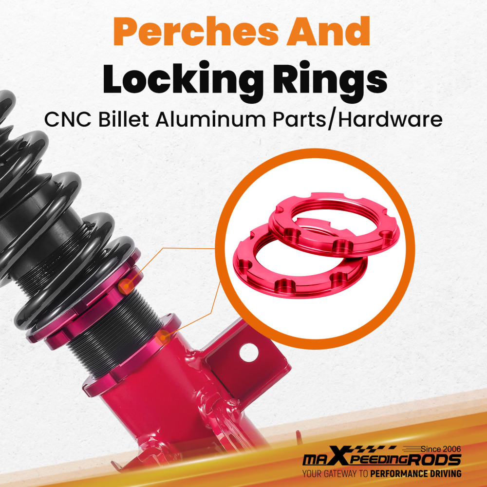 MaXpeedingrods Street Coilovers compatible for Honda Civic Si 2014-15 Fully Adjustable