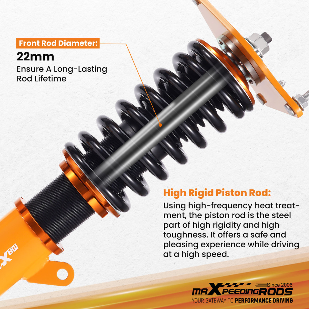 Suspension Coilover Shock+Spring compatible for Mini Cooper R52 Convertible 04-07 R50 02-06