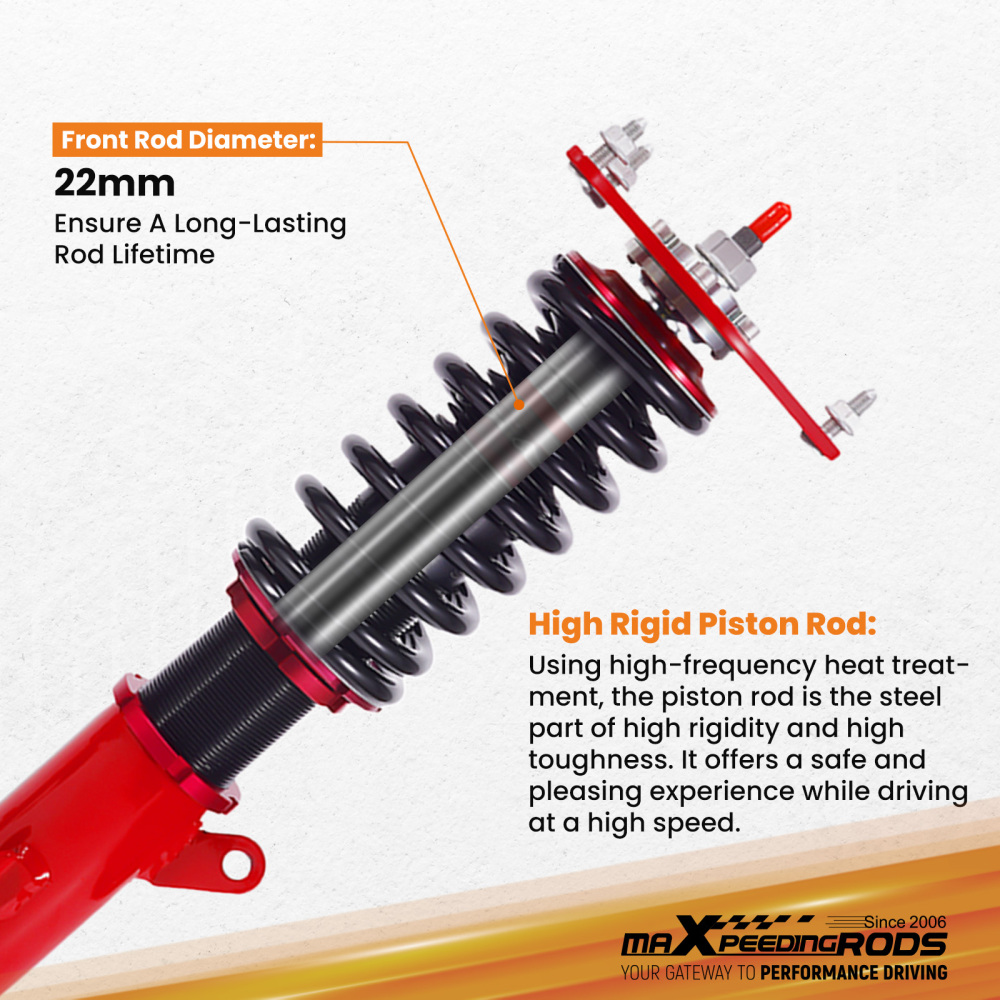 Kit Assetto a Ghiera Ammortizzatori compatibile per Mini Cooper S R50 R52 Convertible R53