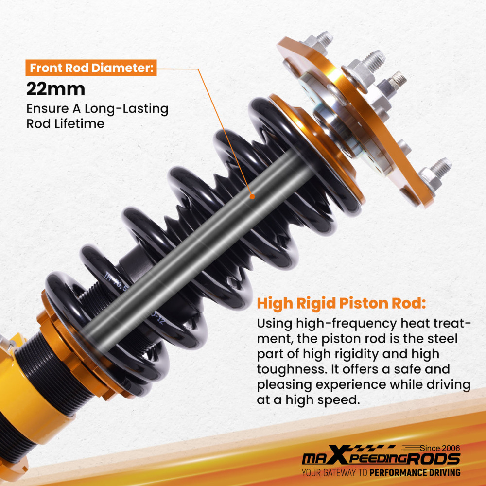 Coilovers compatible for Toyota Corolla 03-2008 Matrix Coil Spring Shock Struts Adj. Damper Lowering Kit