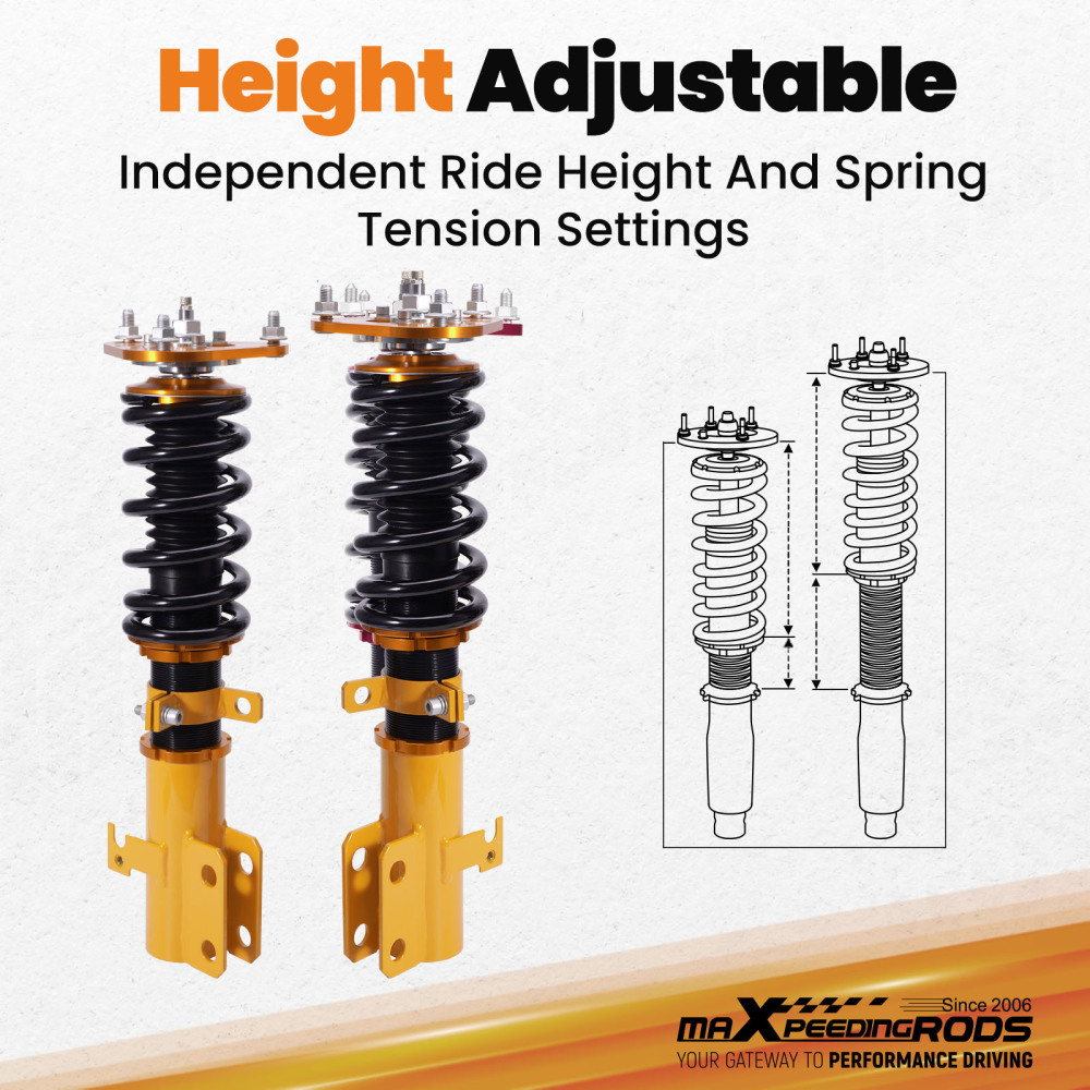 Coilovers compatible for Toyota Corolla 03-2008 Matrix Coil Spring Shock Struts Adj. Damper Lowering Kit