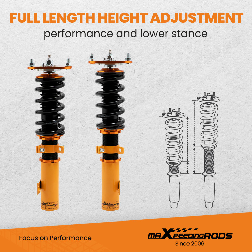 24 Ways Adjustable Damper Coilovers Suspension Kit compatible for Toyota Matrix XRS E130