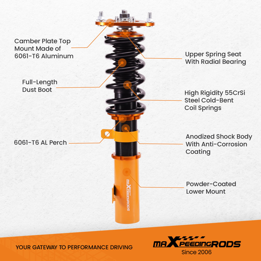 Coilover Suspension Kit compatible for Toyota Corolla / Matrix 2003-2008 Coilovers Shock