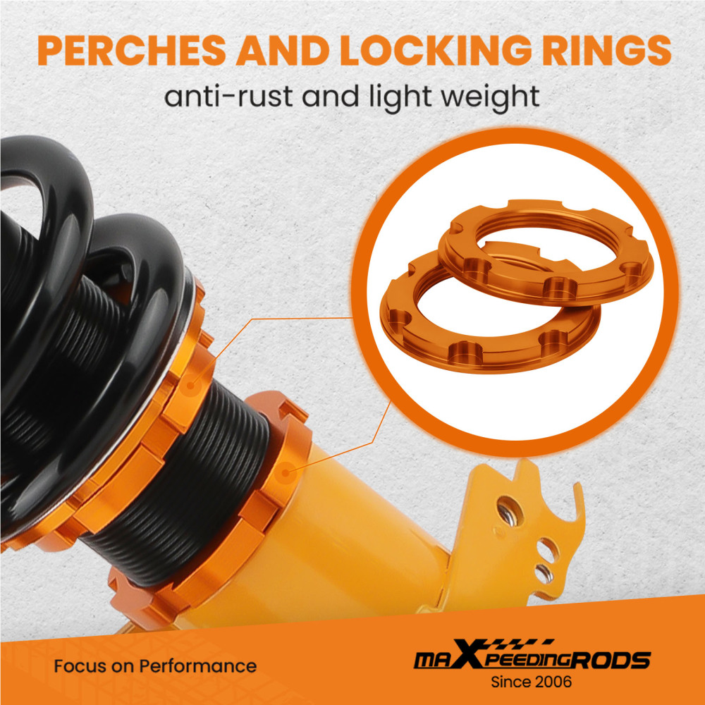 Compatible for Toyota Corolla Base Sedan 09-17 Adj Damper 24-Steps Coilovers Suspension Kit lowering kit