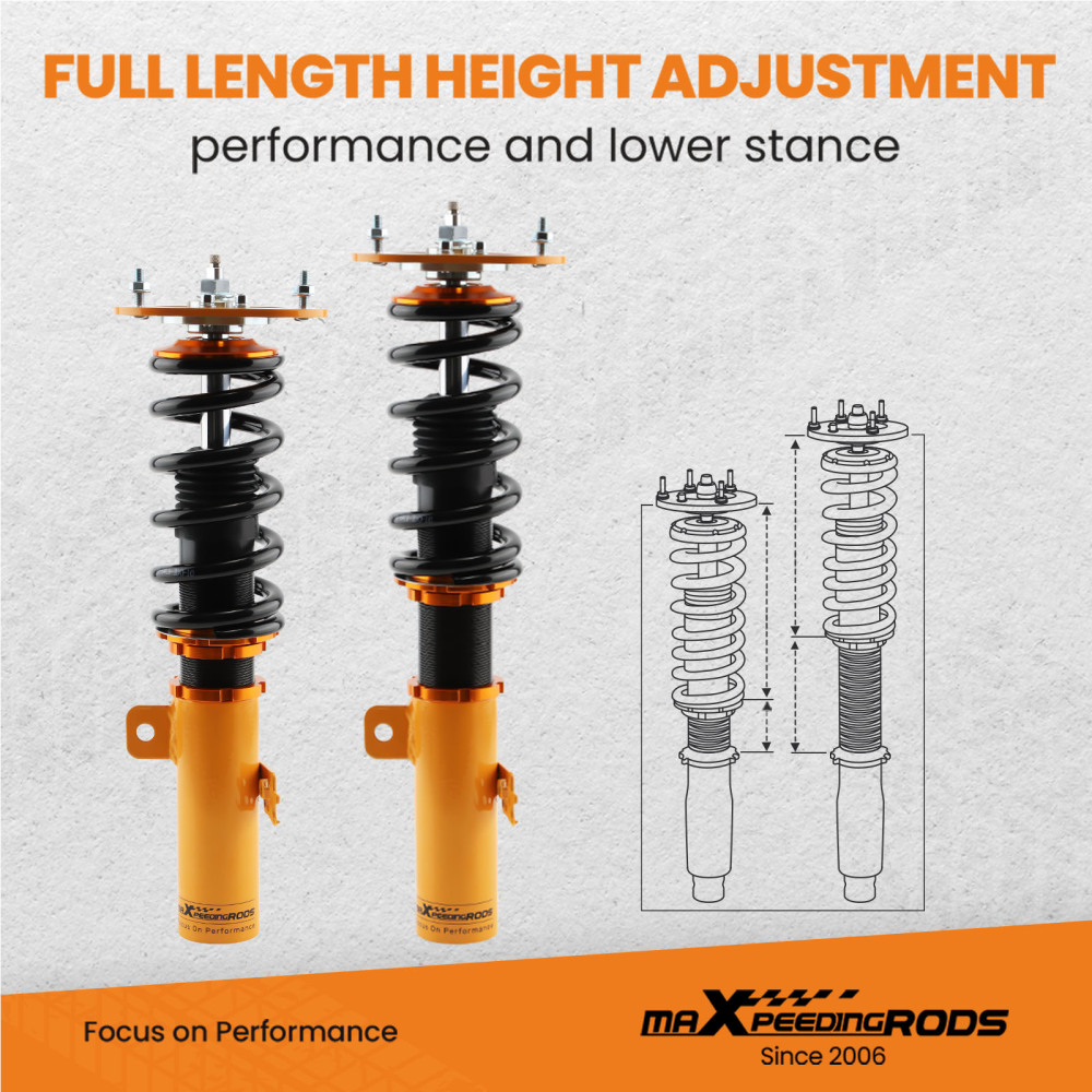 Compatible for Toyota Corolla Base Sedan 09-17 Adj Damper 24-Steps Coilovers Suspension Kit lowering kit