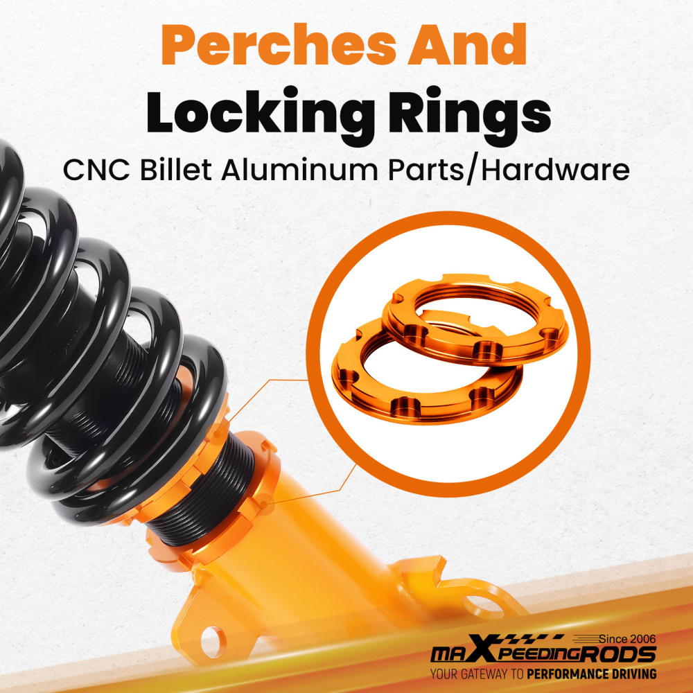 Racing Coilovers Kits compatible for Toyota Corolla 09-17 E140 Adj Height Suspension Shocks Lowering Kit