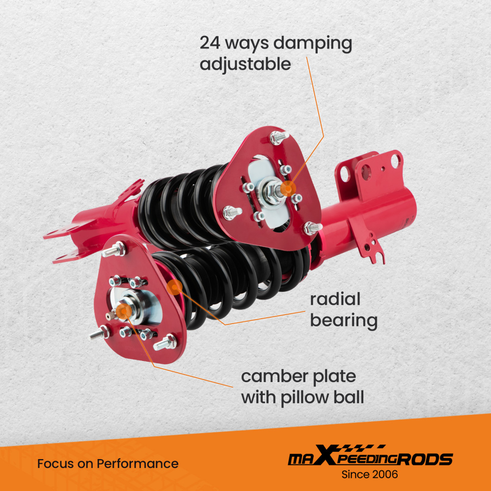 24 Damping Levels Coilover compatible for Toyota Corolla E140 E160 E170 ZRE142L LE ZRE172L