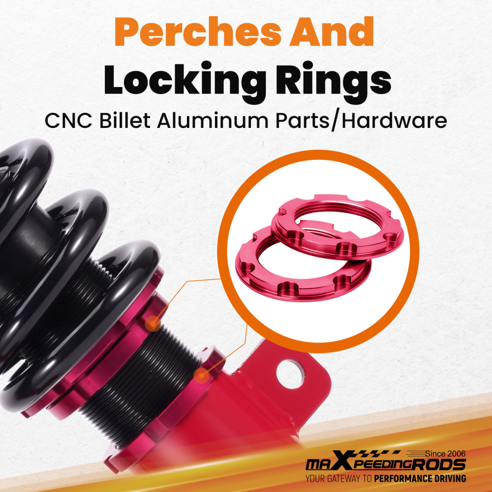 Full Coilovers 24 Way Damper Adjustable Shocks compatible for Toyota Corolla Sedan 09-18