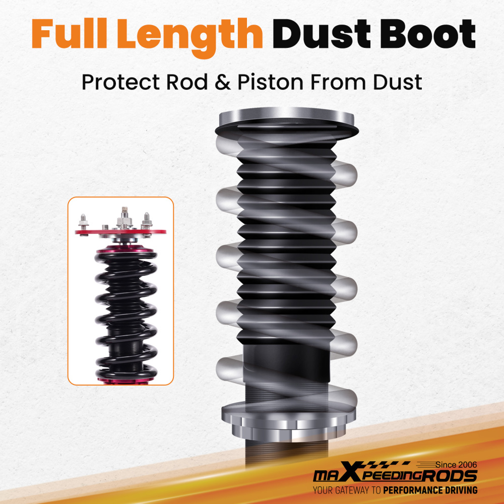 Full Coilovers 24 Way Damper Adjustable Shocks compatible for Toyota Corolla Sedan 09-18