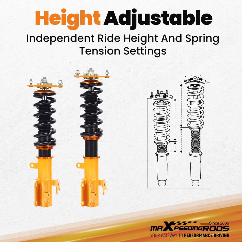 Adjustable Coilovers Suspension Kit compatible for Scion iM 2016 / Compatible for Corolla iM 2017-18