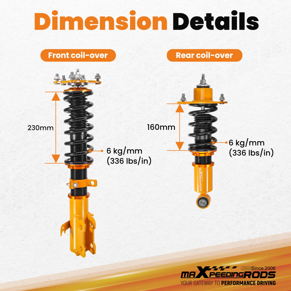 Sospensioni Ammortizzatori e molle Coilover kit compatibile per Honda CRV 3 2.4 2.0 2.2