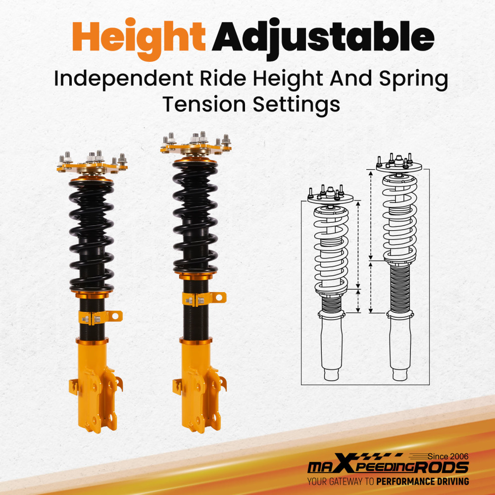 Coilovers compatible for HONDA CRV CR-V 2007-2011 Struts Adj. Height Suspension Spring Kit