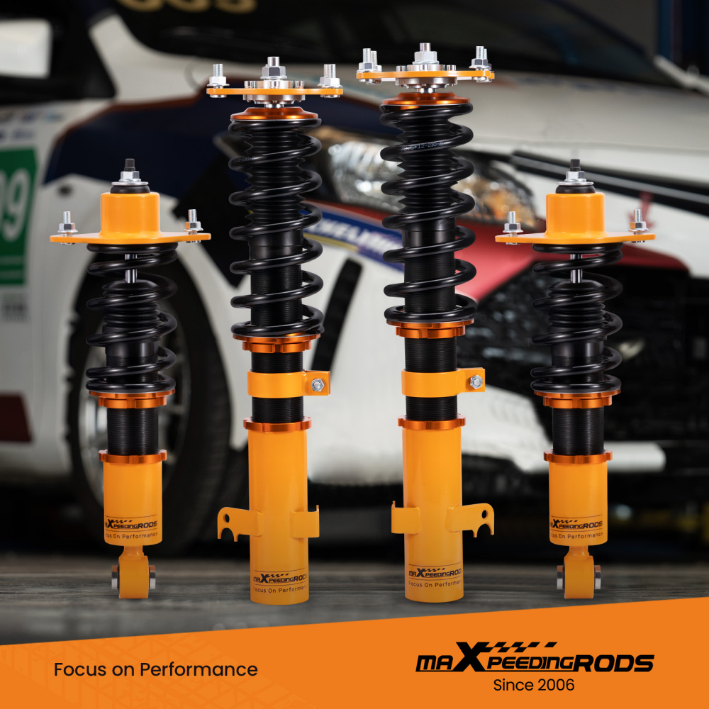 Front Rear Coilover Shock Absorber Set O/S compatible for Honda CRV CR-V 2007-Onwards New lowering kit