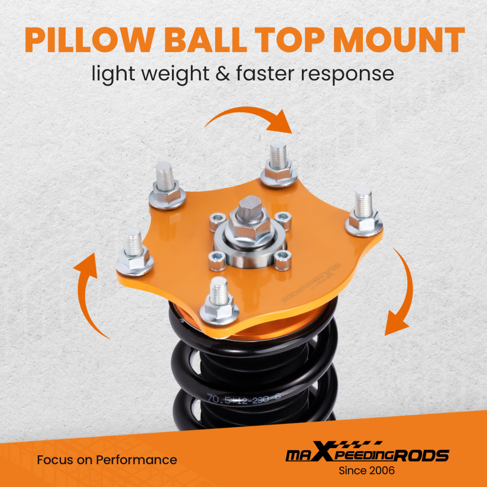 Front Rear Coilover Shock Absorber Set O/S compatible for Honda CRV CR-V 2007-Onwards New lowering kit