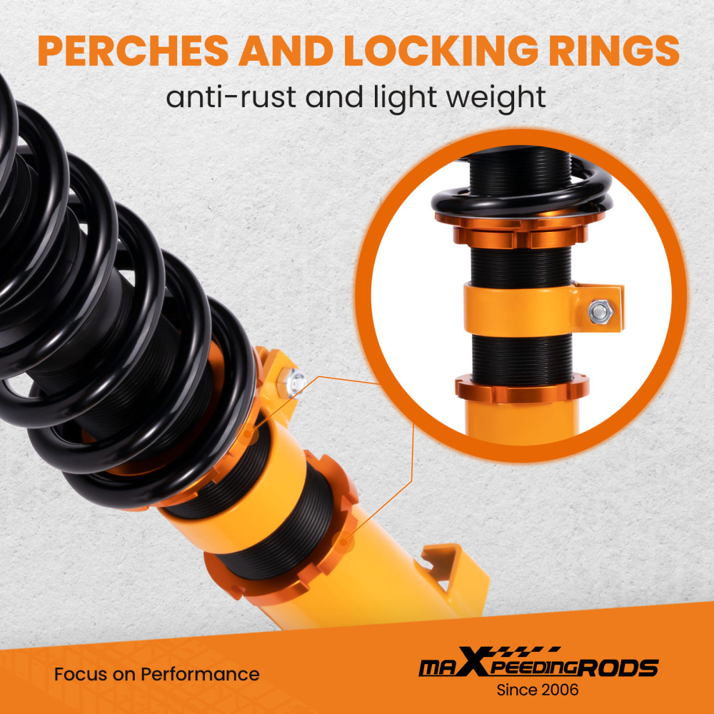 Front Rear Coilover Shock Absorber Set O/S compatible for Honda CRV CR-V 2007-Onwards New lowering kit