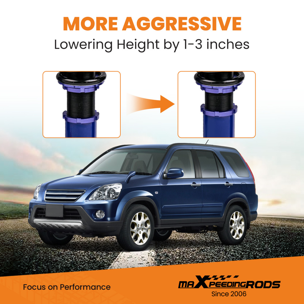 Street Coilover Suspension Struts compatible for Honda CR-V 1996-2001 Spring Shock Absorber