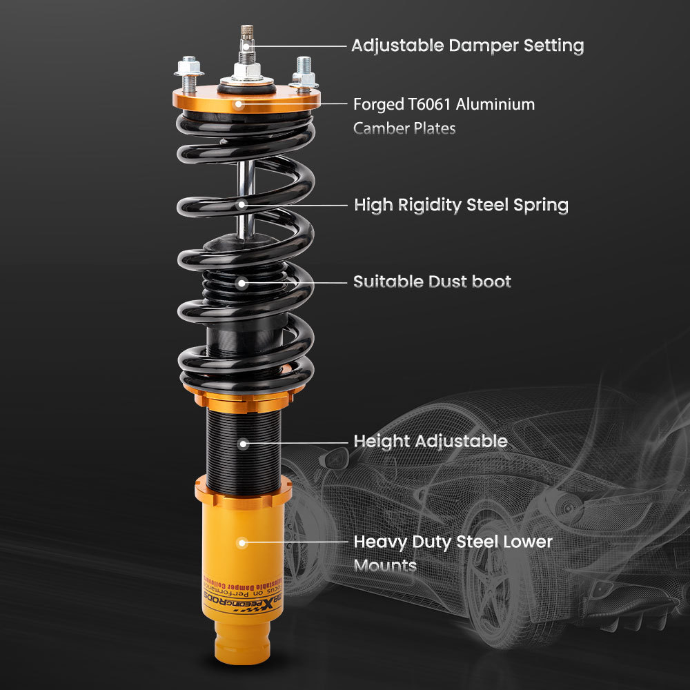 Full Coilover Struts compatible for Honda CRV CR-V 1996-2001 Adjustable Damper Suspension