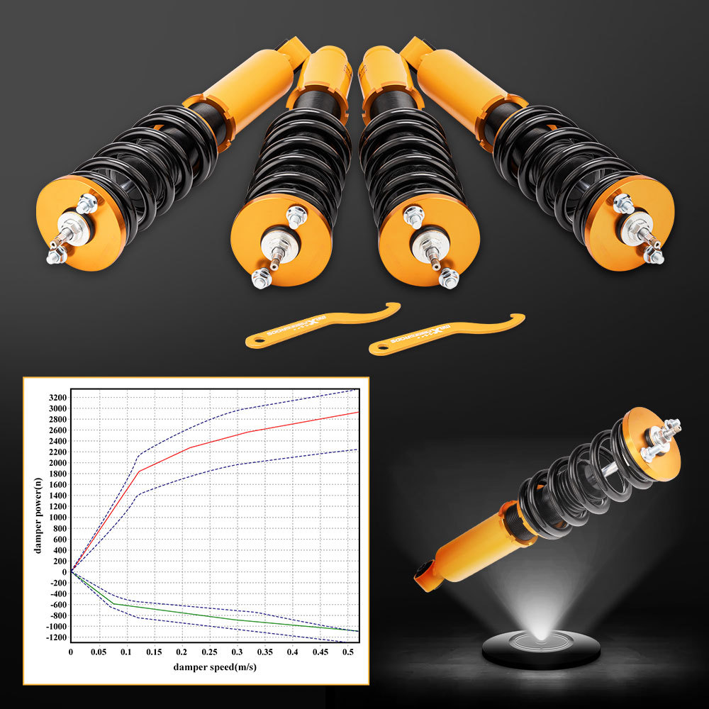 Full Coilover Struts compatible for Honda CRV CR-V 1996-2001 Adjustable Damper Suspension