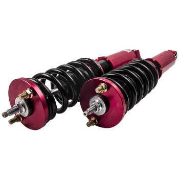 Adj. Damper Full Set compatible for HONDA CR-V 1996-2001 Coilover Absorber Kit Red lowering kit