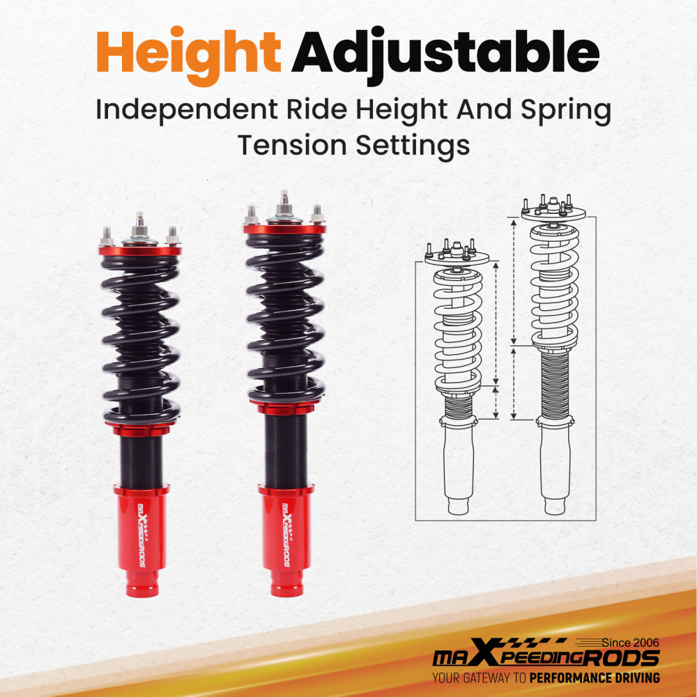 Kit ammortizzatori per auto Anteriore e Posteriore compatibile per Honda CR-V Absorber Struts Lowering Kit