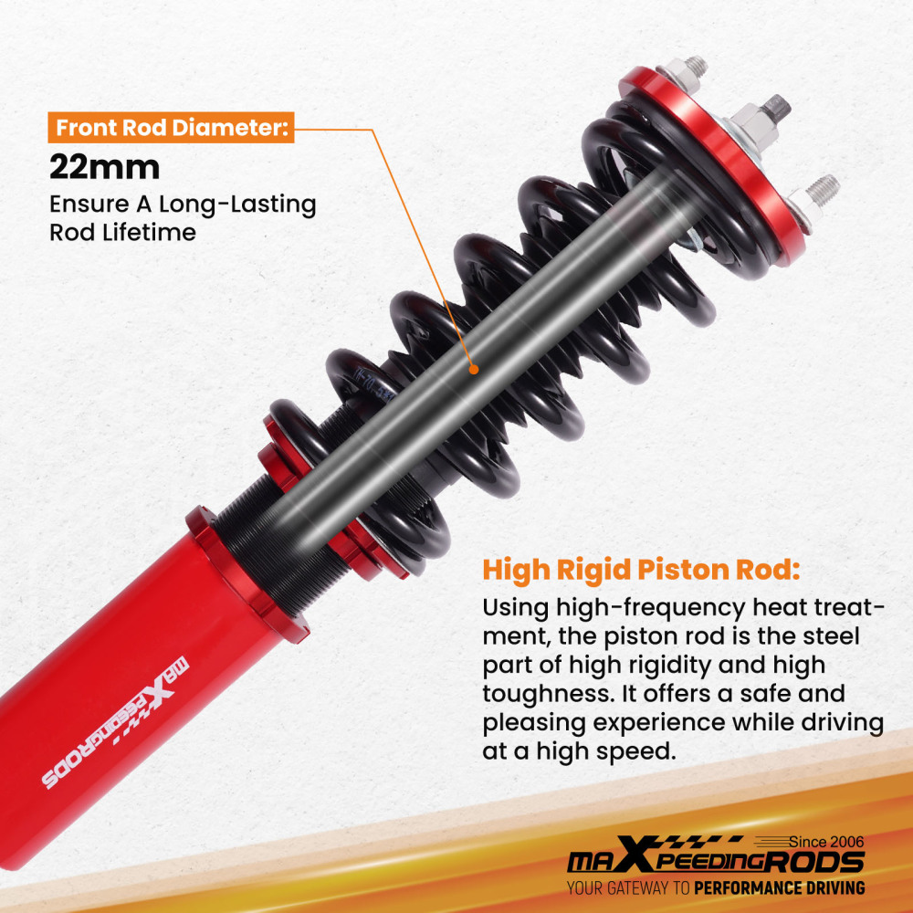 Compatible for Honda CRV 1996 1997 1998 1999 2000 2001 Front + Rear Damper BR Coilover Kits Lowering Kit