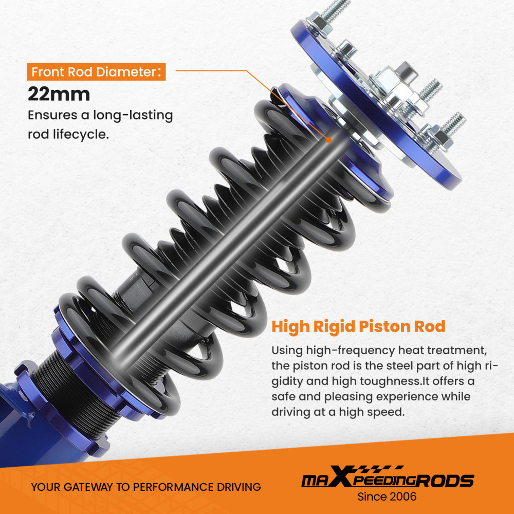 Coilover Shock Absorber Struts Height Adjustable Kit 1998 compatible for BMW E36 3 Series Lowering Kit